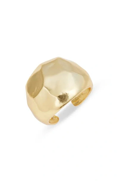 Karine Sultan Liquid Textured Dome Ring In Gold