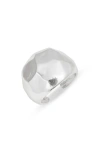 Karine Sultan Liquid Textured Dome Ring In Silver