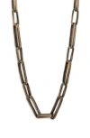 Karine Sultan Long Geometric Frame Necklace In Gold