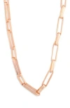 Karine Sultan Long Geometric Frame Necklace In Gold
