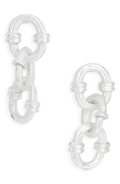 Karine Sultan Maritime Link Drop Earrings In Silver