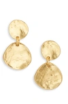 Karine Sultan Medallion Disc Drop Earrings In Gold