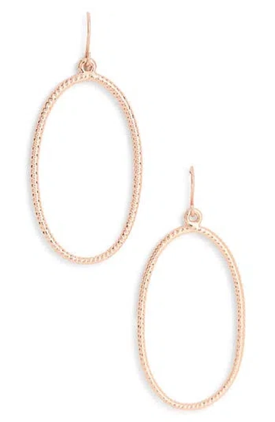 Karine Sultan Minimalist Oval Twist Drop Earrings In Gold