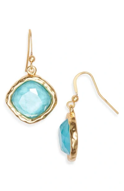 Karine Sultan Mocha Stone Drop Earrings In Neutral