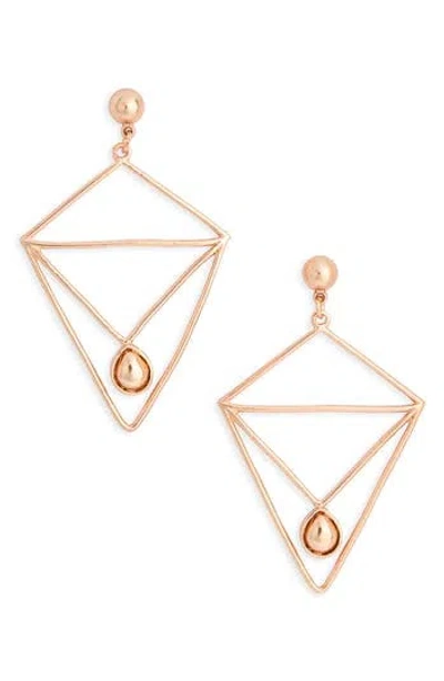Karine Sultan Modern Geometric Drop Earrings In Gold
