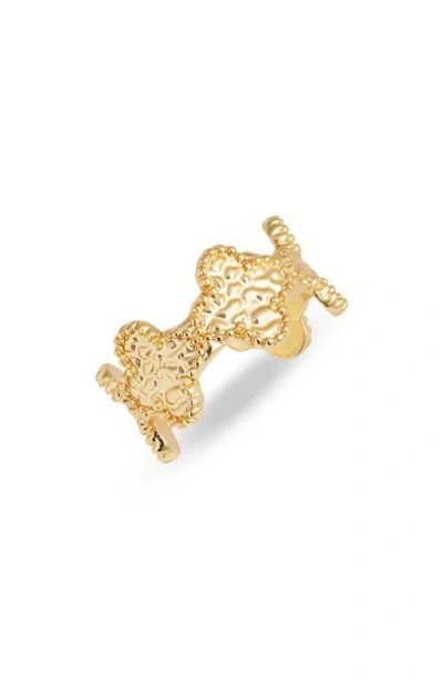 Karine Sultan Molten Clover Ring In Gold