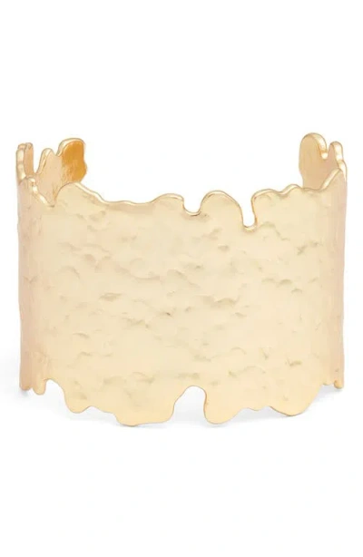 Karine Sultan Molten Cuff Bracelet In Gold