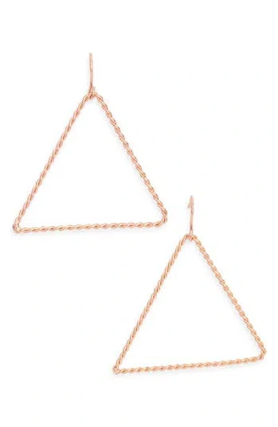 Karine Sultan Open Triangle Drop Earrings In Gold