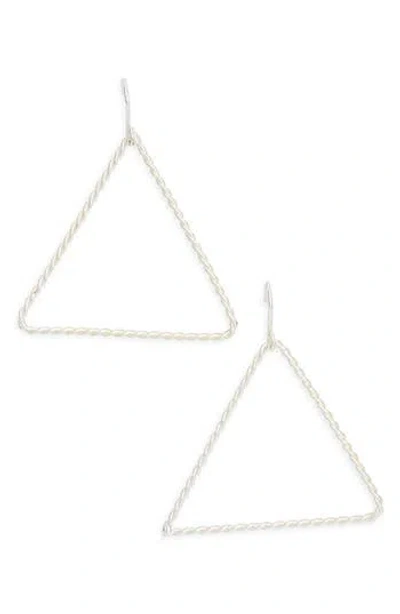 Karine Sultan Open Triangle Drop Earrings In Metallic