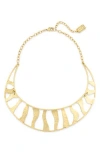 Karine Sultan Open Work Arched Collar Necklace In Gold
