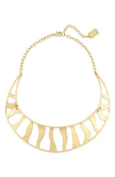 Karine Sultan Open Work Arched Collar Necklace In Gold