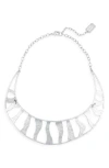 Karine Sultan Open Work Arched Collar Necklace In Metallic