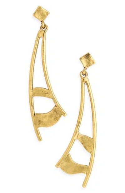 Karine Sultan Openwork Drop Earrings In Gold