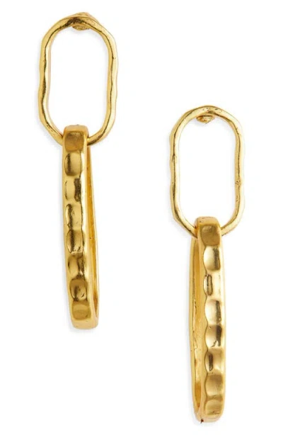 Karine Sultan Oval Link Drop Earrings In Gold