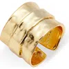 Karine Sultan Parchment Textured Ring In Gold