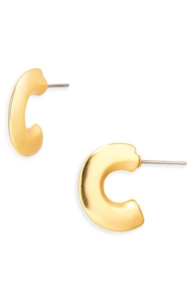 Karine Sultan Petite Arc Hoop Earrings In Gold