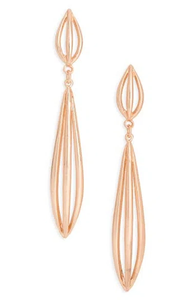 Karine Sultan Polished Elongated Oval Drop Earrings In Gold
