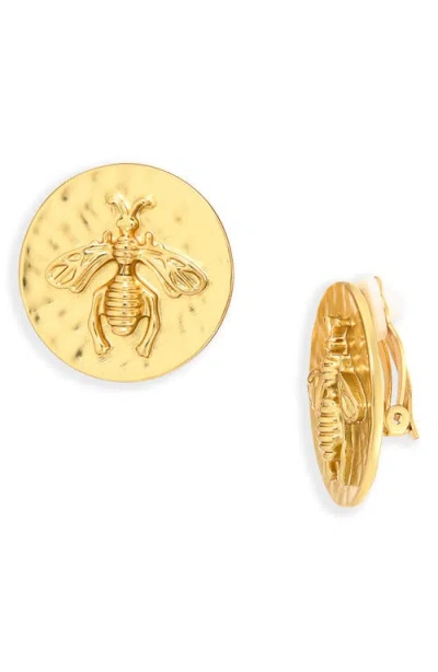 Karine Sultan Queen Bee Clip-on Earrings In Gray