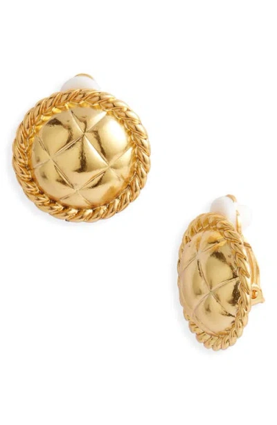 Karine Sultan Roman Style Clip-on Earrings In Gold