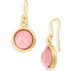 Karine Sultan Round Drop Earrings In Brown