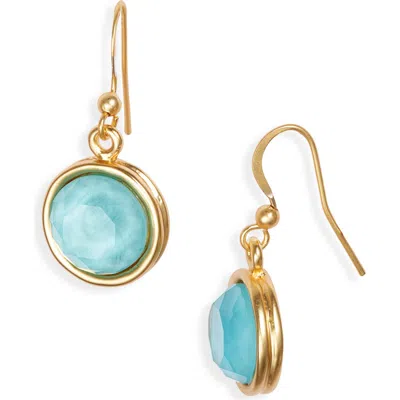 Karine Sultan Round Drop Earrings In Metallic