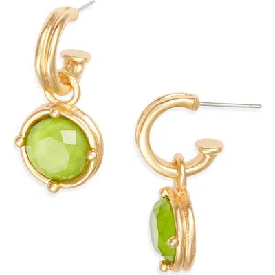 Karine Sultan Round Drop Huggie Hoop Earrings In Gold