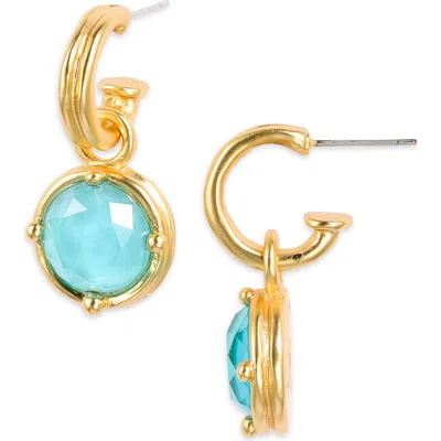 Karine Sultan Round Drop Huggie Hoop Earrings In Gold