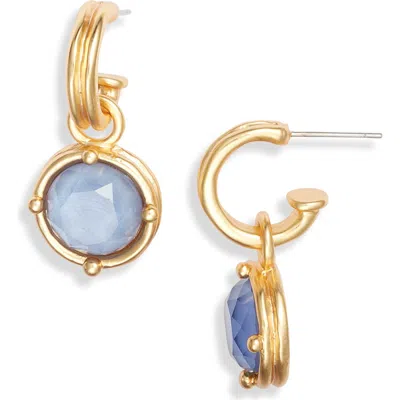 Karine Sultan Round Drop Huggie Hoop Earrings In Gold