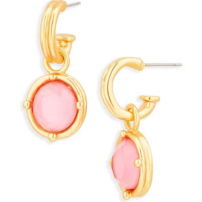 Karine Sultan Round Drop Huggie Hoop Earrings In Gold