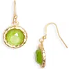 Karine Sultan Round Glass Drop Earrings In Multi