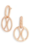 Karine Sultan Round Link Dangle Drop Earrings In Gold