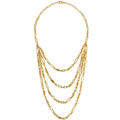 Karine Sultan Sawyer Layered Necklace In Gold