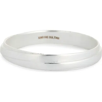 Karine Sultan Simple Bangle Bracelet In Silver