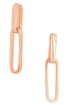 Karine Sultan Simple Double Link Drop Earrings In Gold