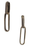 Karine Sultan Simple Double Link Drop Earrings In Gold