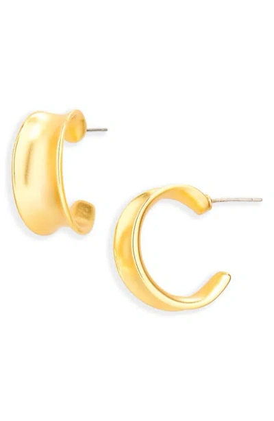 Karine Sultan Soft Curve Hoop Earrings In Orange