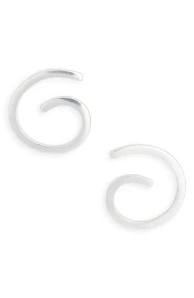 Karine Sultan Spiral Stud Earrings In Metallic