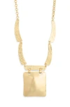 Karine Sultan Square Pendant Necklace In Gold