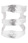 Karine Sultan Stack Cuff Bracelet In Silver