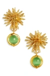 Karine Sultan Starburst Clip-on Drop Earrings In Gold