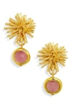 Karine Sultan Starburst Clip-on Drop Earrings In Gold