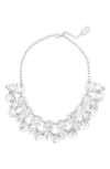 Karine Sultan Statement Bib Necklace In Metallic