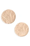 Karine Sultan Textured Medallion Stud Earrings In Gold
