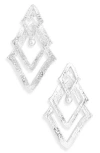 Karine Sultan Triangle Drop Earrings In Metallic