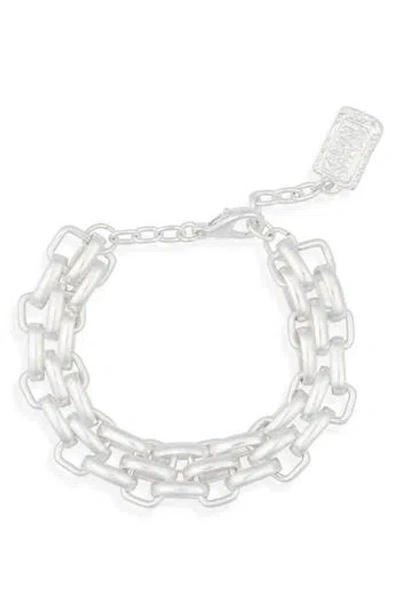 Karine Sultan Triple Link Bracelet In Metallic