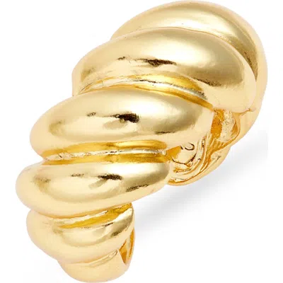 Karine Sultan Twisted Rope Ring In Gold
