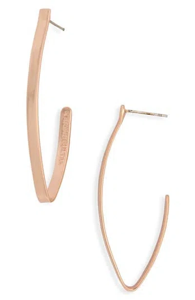 Karine Sultan Wishbone Hoop Earrings In Gold
