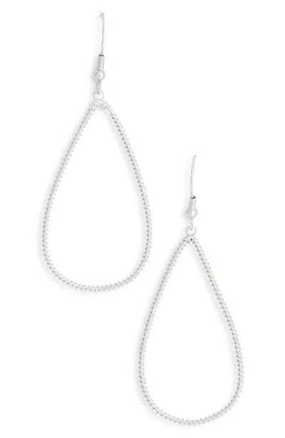 Karine Sultan Wrapped Open Teardrop Earrings In Metallic