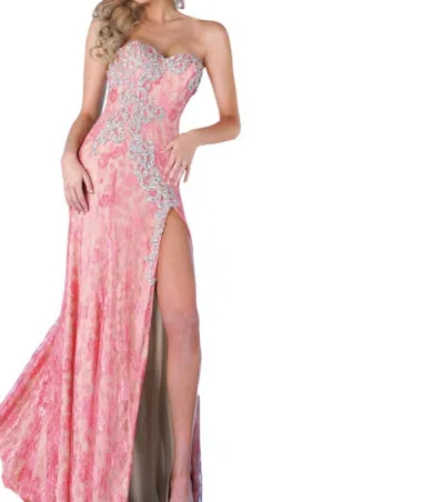 Karishma Creations Envious Couture Prom Dress In Nude Pink