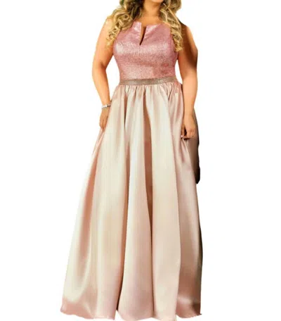 Karishma Creations Envious Couture Prom Dress In Rose Gold In Multi